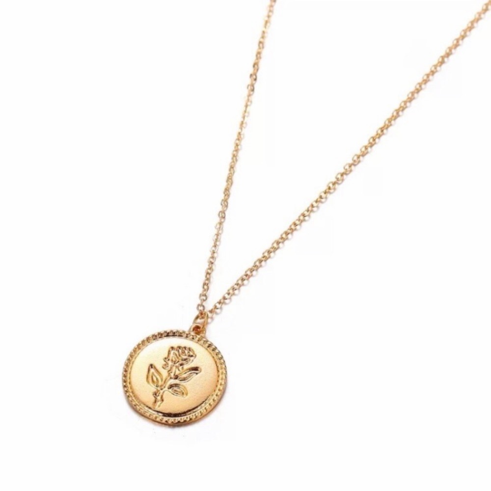 New Vintage Gold Coin Pendant Necklace - Picture 2 of 3